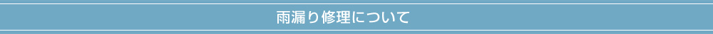 雨漏り修理について