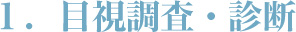 1.目視調査・診断